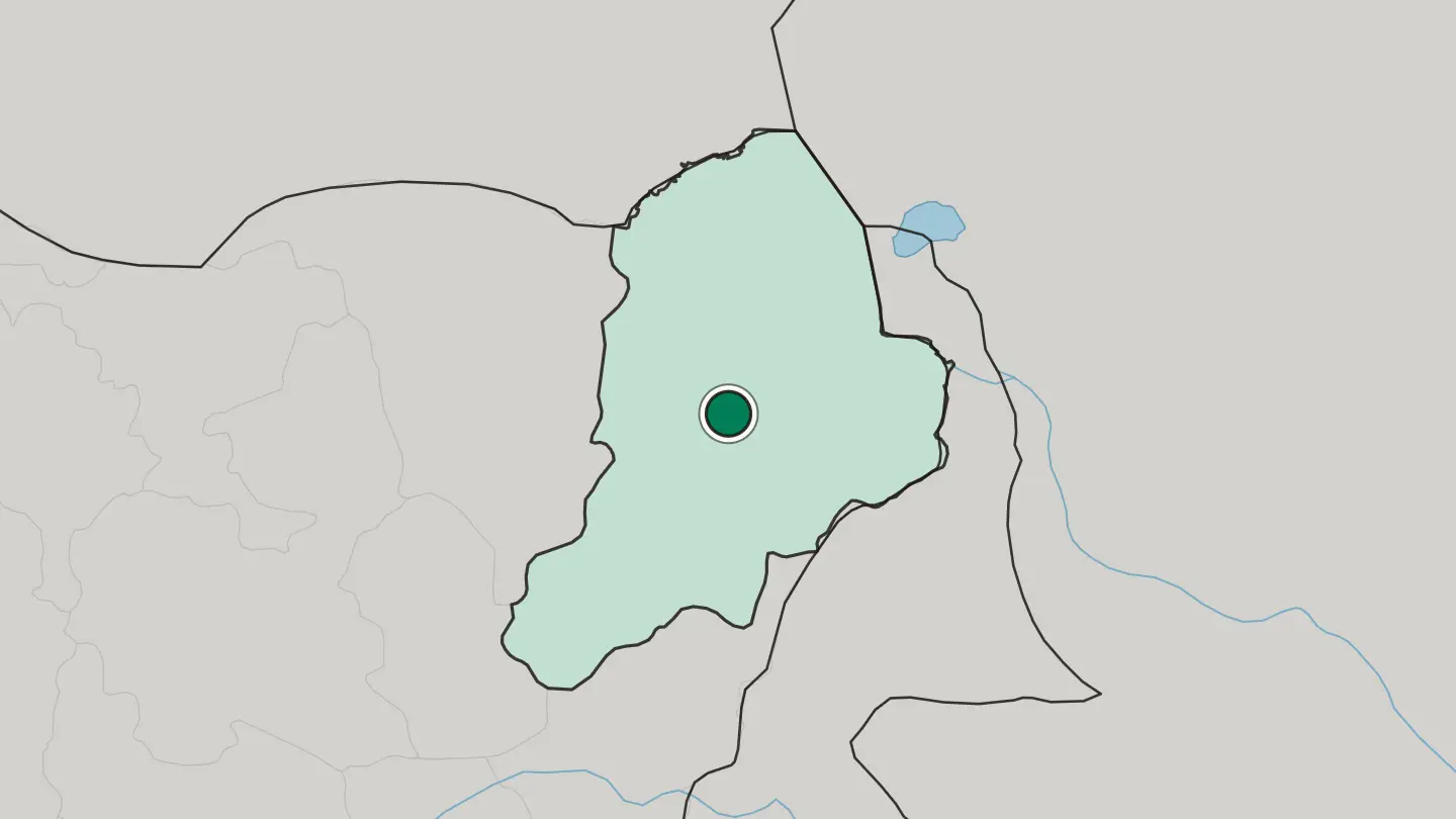 Map of Maiduguri in Nigeria