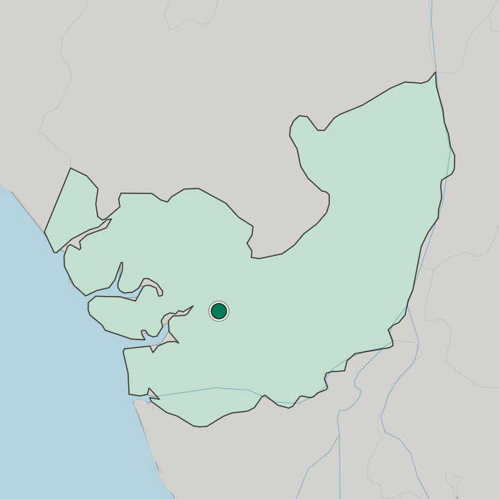 Map showing Warri — In Delta State