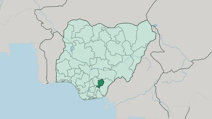 Map of Ebonyi State in Nigeria