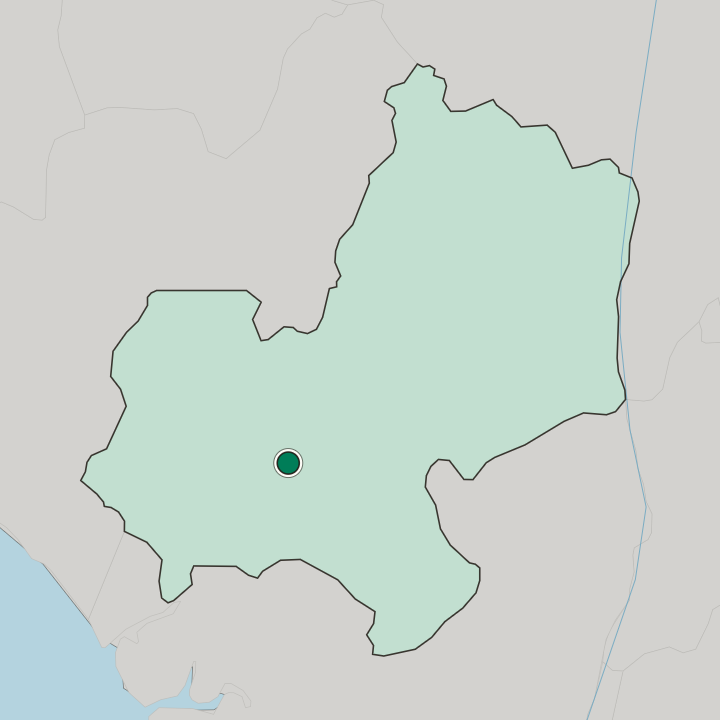 Map showing Benin City — In Edo