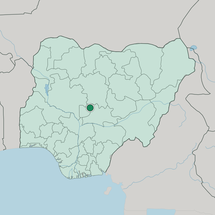 Map showing Abuja — In Nigeria