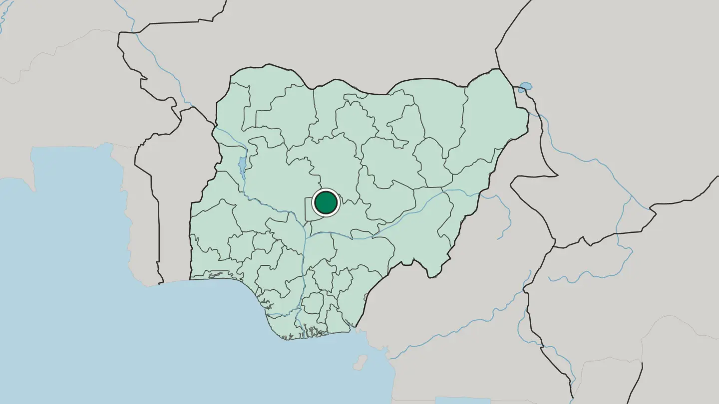 Map of Abuja in Nigeria