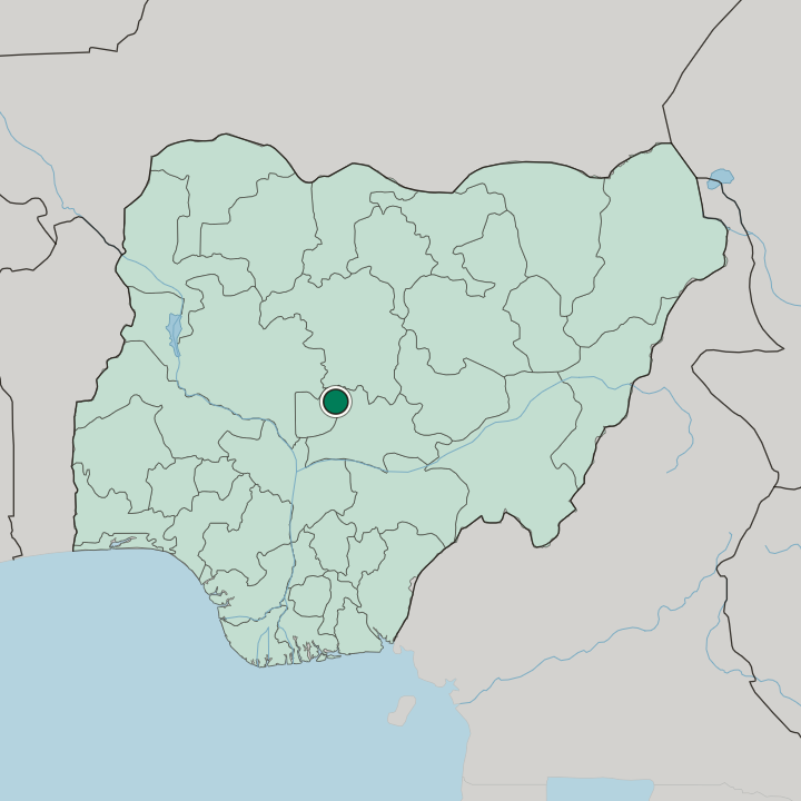 Map showing Abuja — In Nigeria