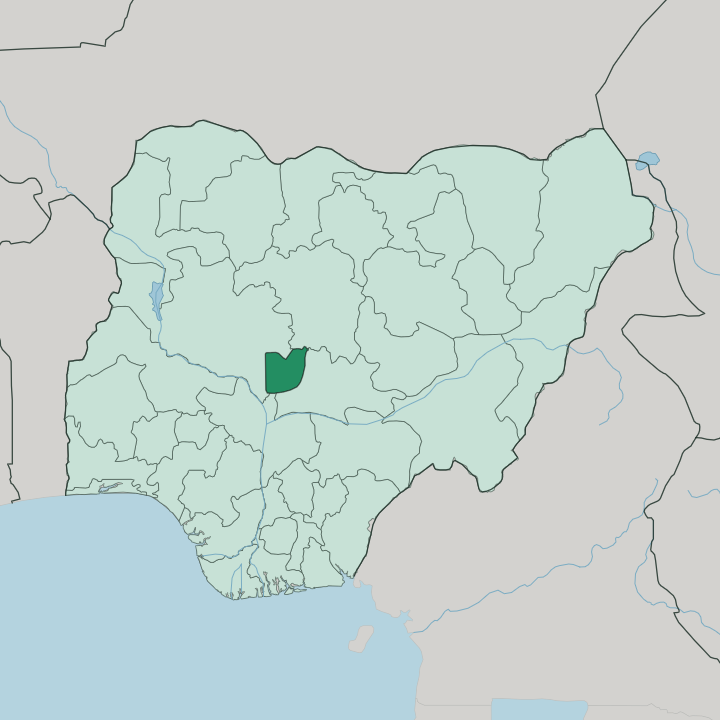 Map showing Federal Capital Territory — In Nigeria