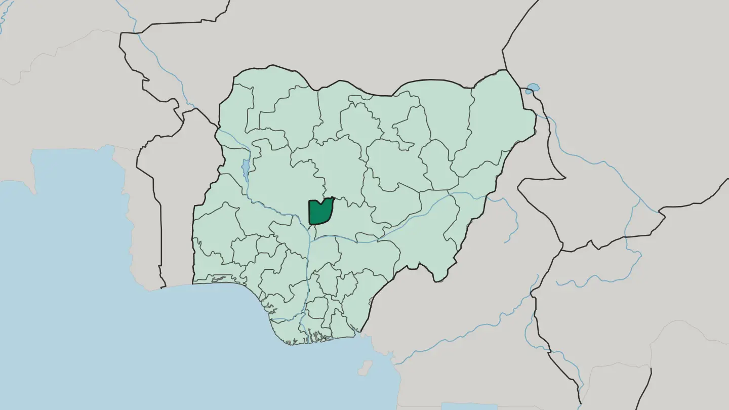 Map of Federal Capital Territory in Nigeria