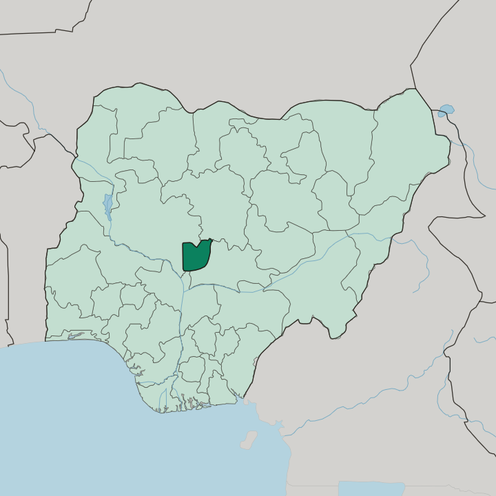 Map showing Federal Capital Territory — In Nigeria