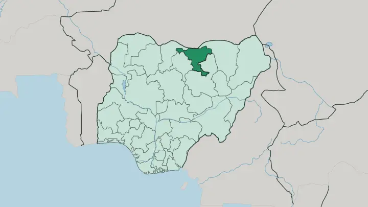 Map of Jigawa State in Nigeria