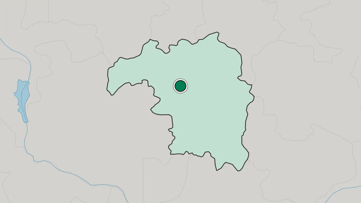 Map of Kaduna in Nigeria