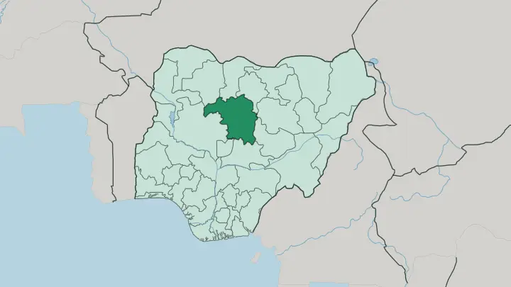 Map of Kaduna State in Nigeria