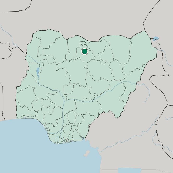 Map showing Kano — In Nigeria