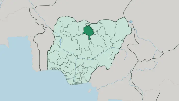 Map of Kano State in Nigeria