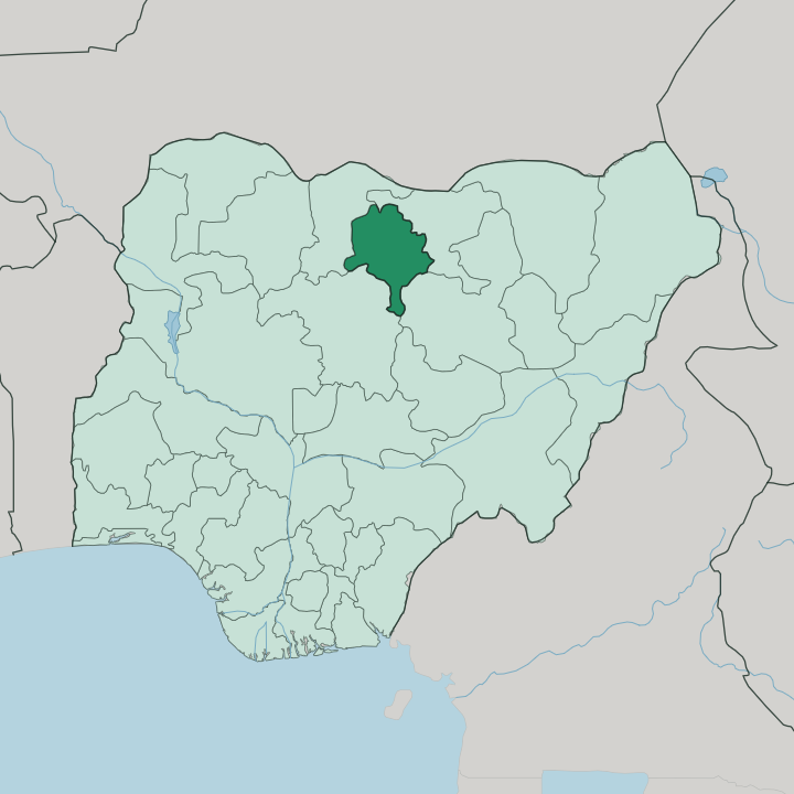Map showing Kano State — In Nigeria