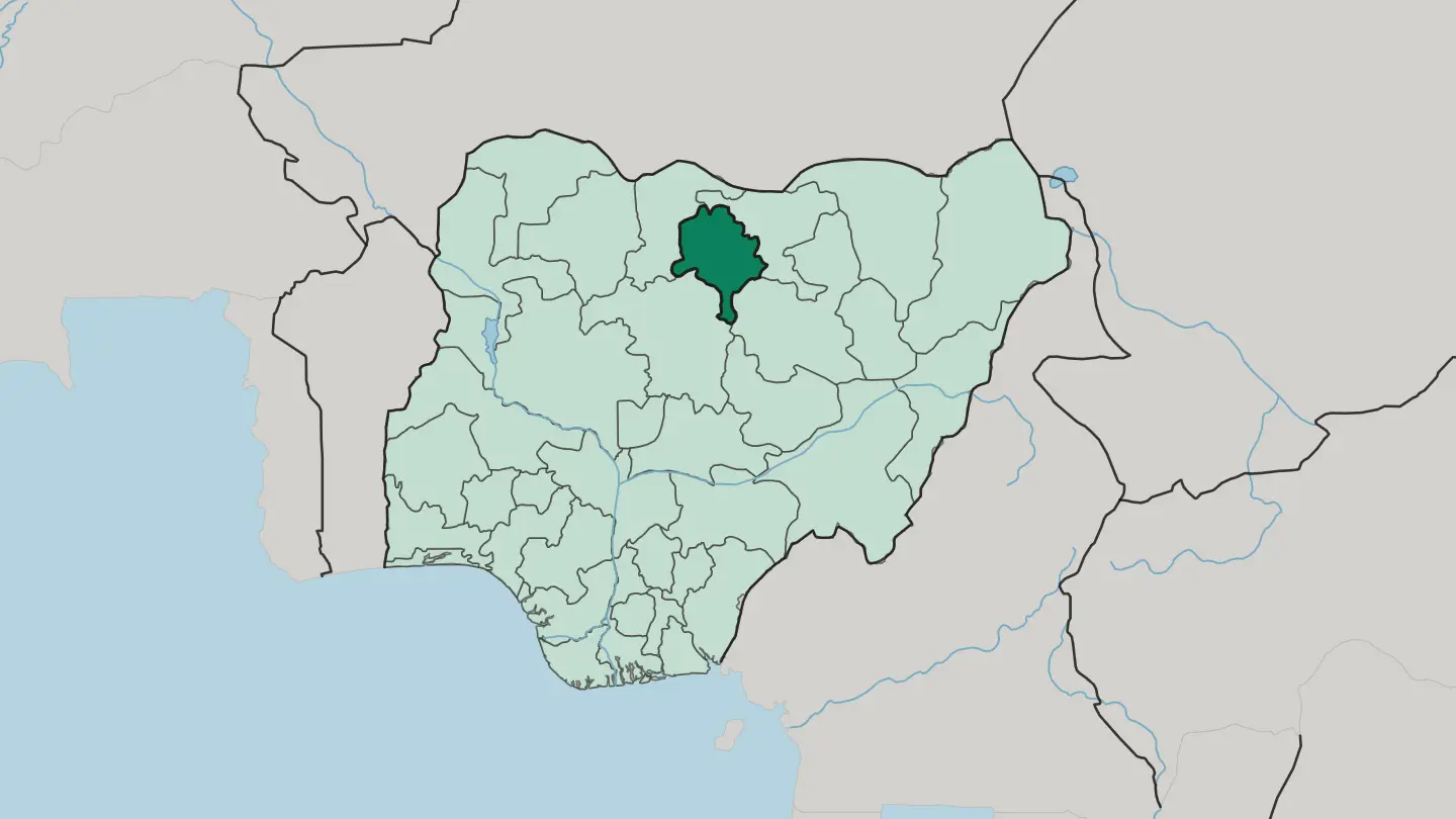 Map of Kano State in Nigeria
