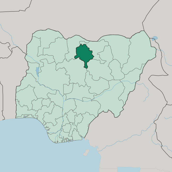 Map showing Kano State — In Nigeria
