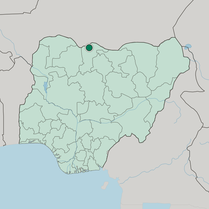 Map showing Katsina — In Nigeria