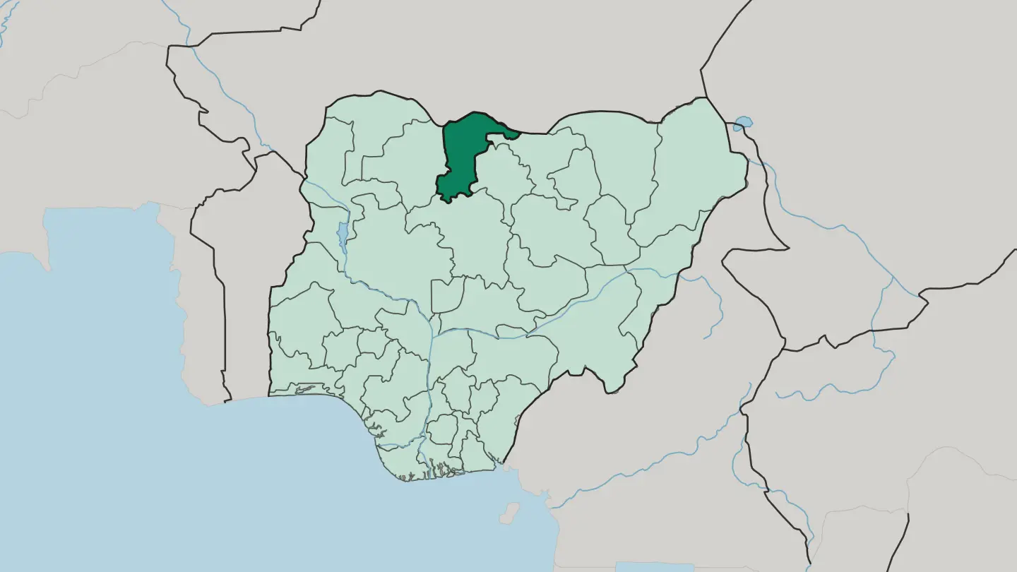Map of Katsina State in Nigeria