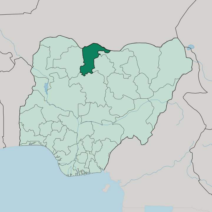 Map showing Katsina State — In Nigeria
