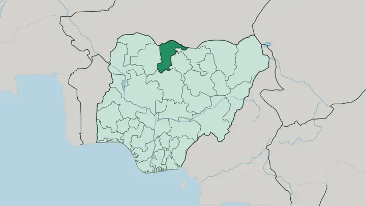 Map of Katsina State in Nigeria