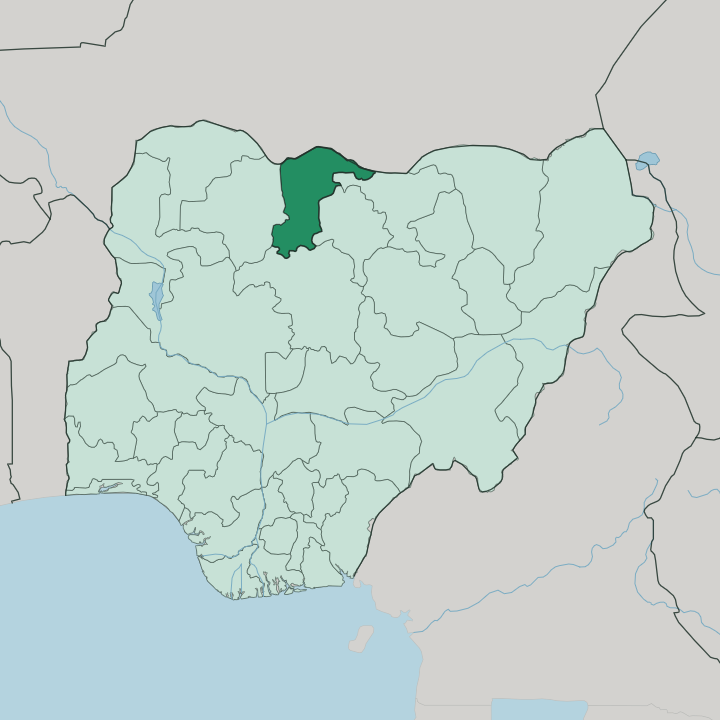 Map showing Katsina State — In Nigeria