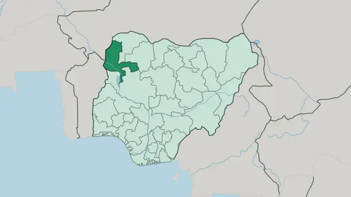 Map of Kebbi State in Nigeria