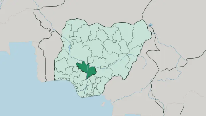 Map of Kogi State in Nigeria