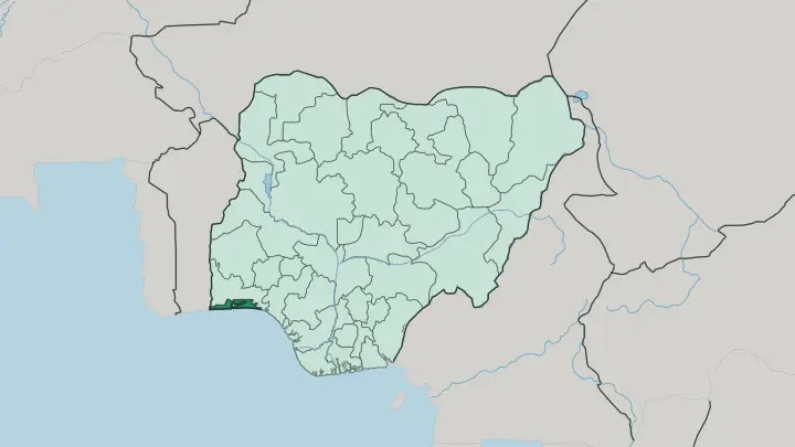 Map of Lagos State in Nigeria