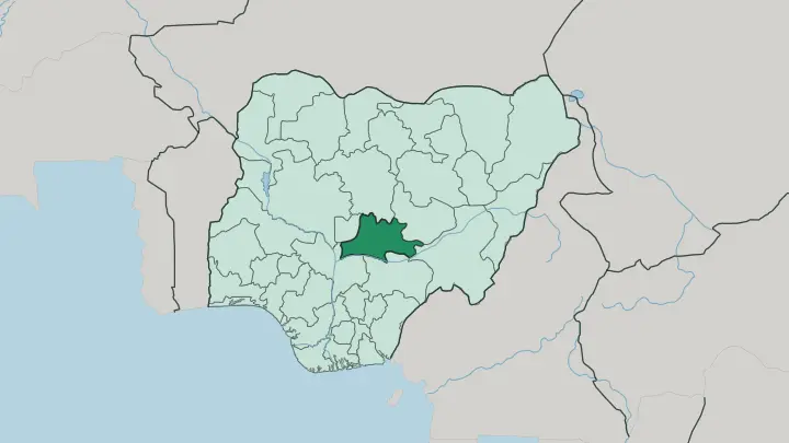 Map of Nasarawa State in Nigeria