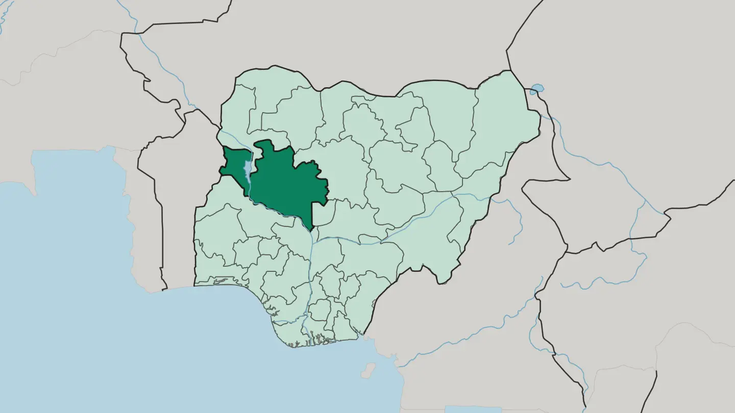 Map of Niger State in Nigeria