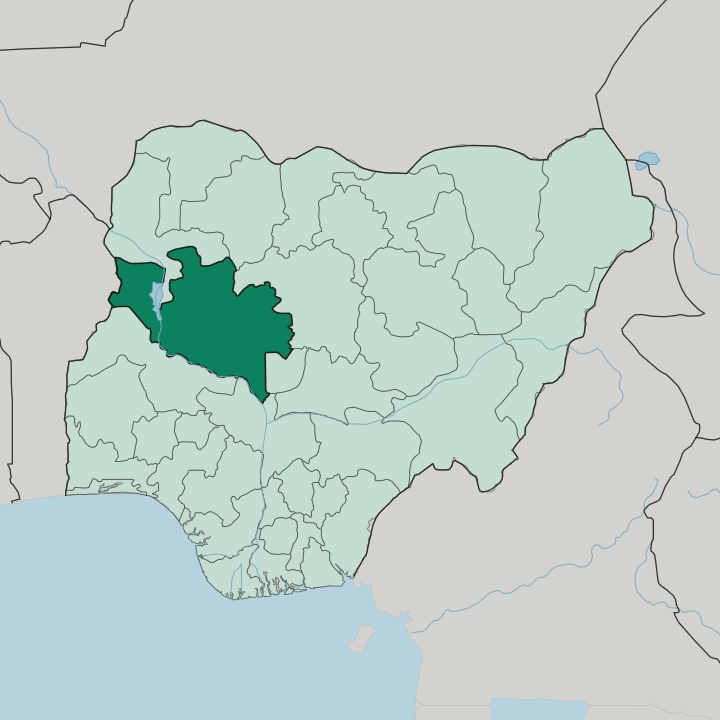 Map showing Niger State — In Nigeria