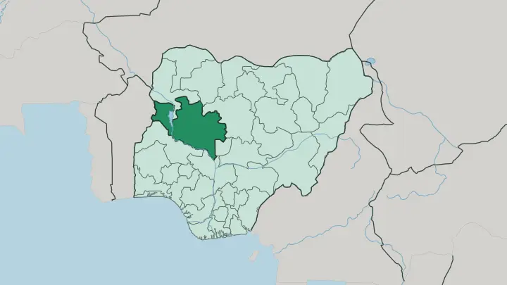 Map of Niger State in Nigeria