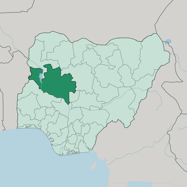 Map showing Niger State — In Nigeria