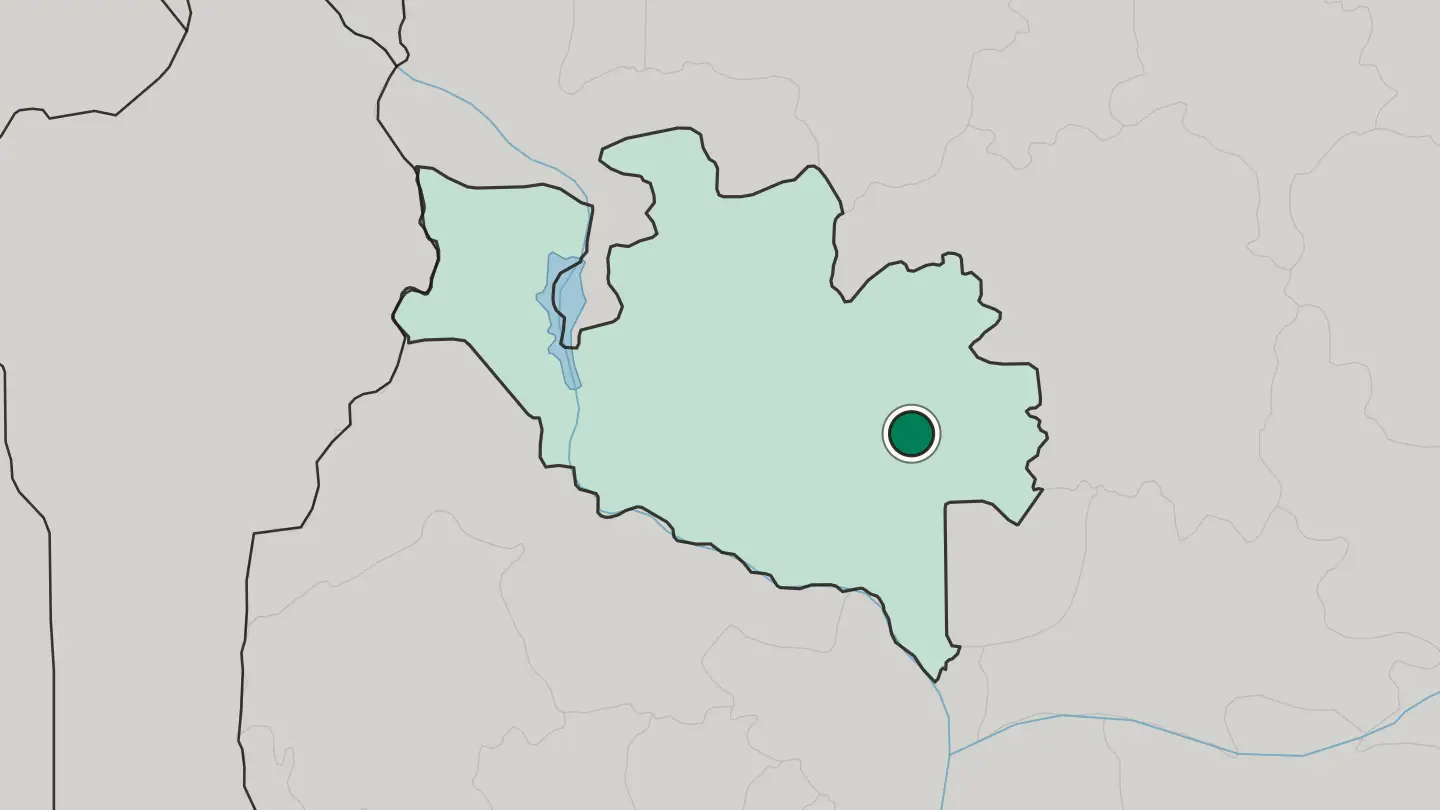 Map of Minna in Nigeria