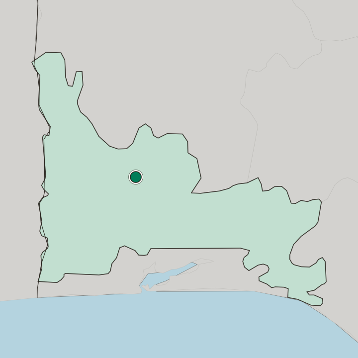 Map showing Abeokuta — In Ogun State