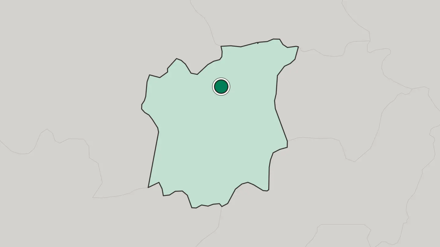 Map of Osogbo in Nigeria