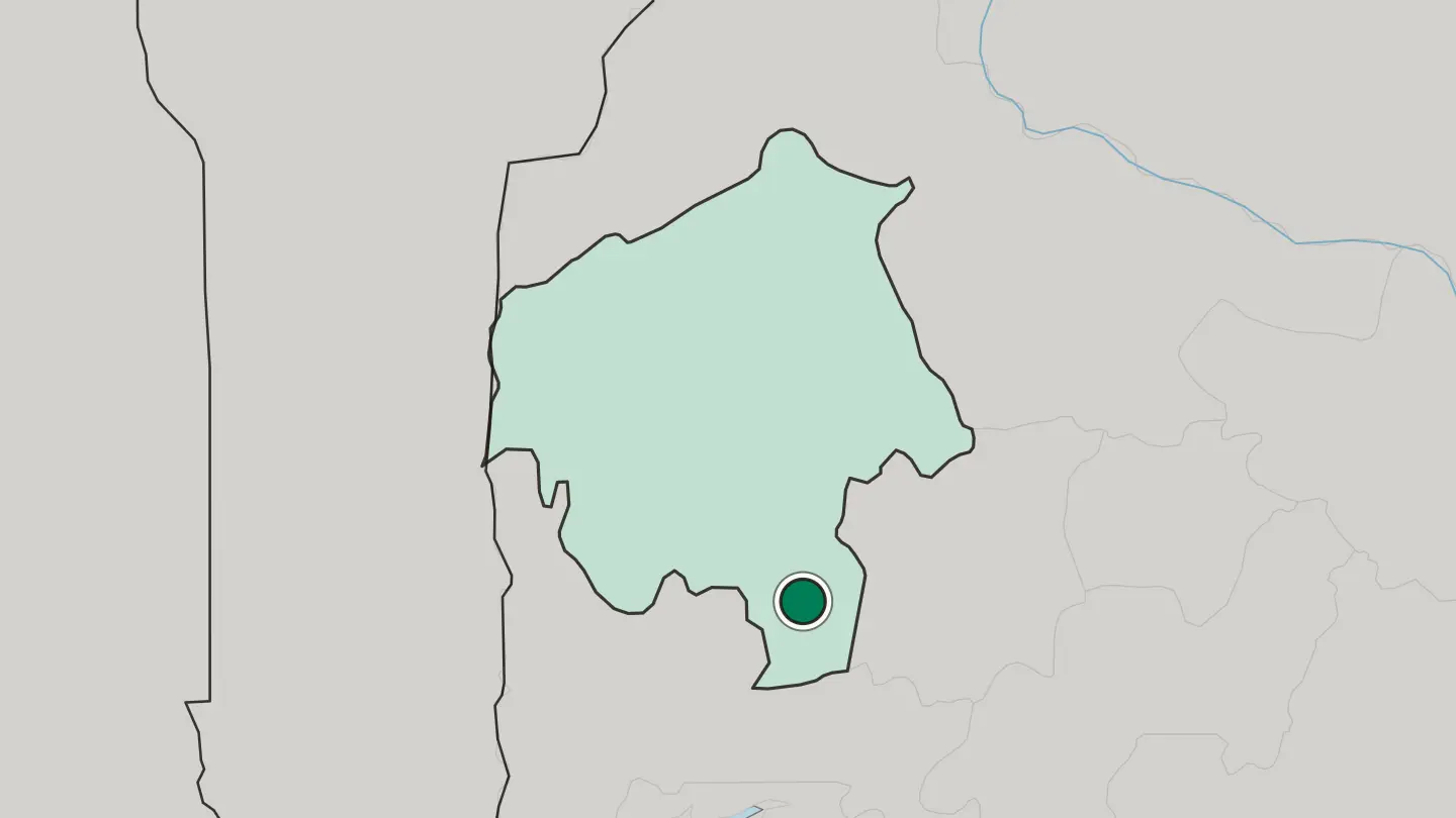 Map of Ibadan in Nigeria