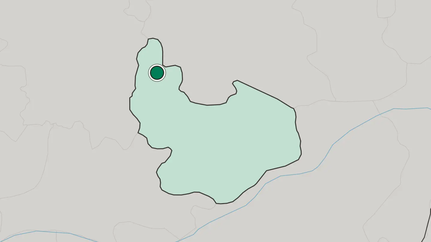 Map of Jos in Nigeria