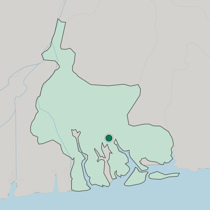 Map showing Port Harcourt — In Rivers State