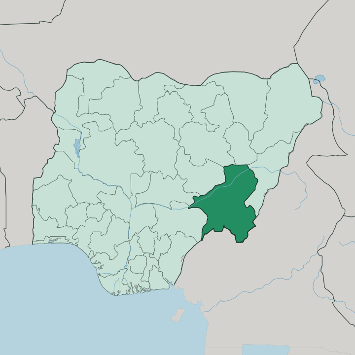 Map showing Taraba State — In Nigeria