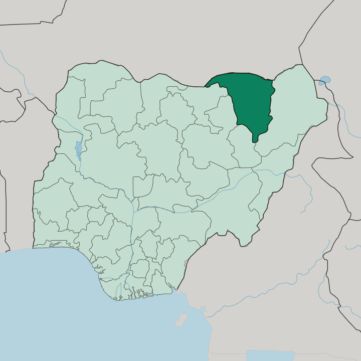 Map showing Yobe State — In Nigeria
