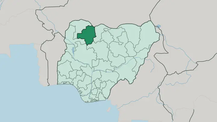 Map of Zamfara State in Nigeria