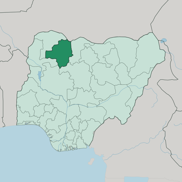Map showing Zamfara State — In Nigeria