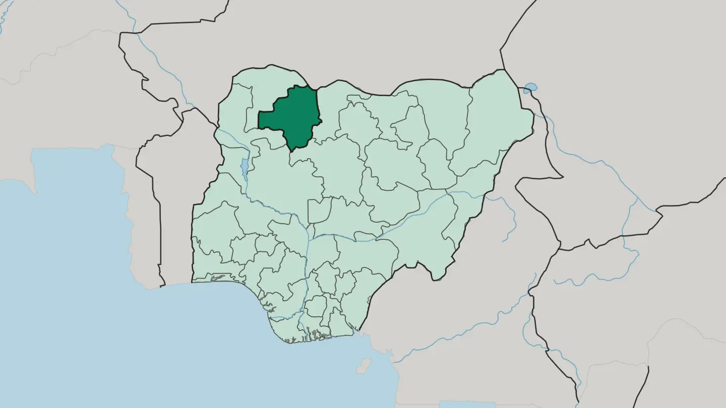 Map of Zamfara State in Nigeria
