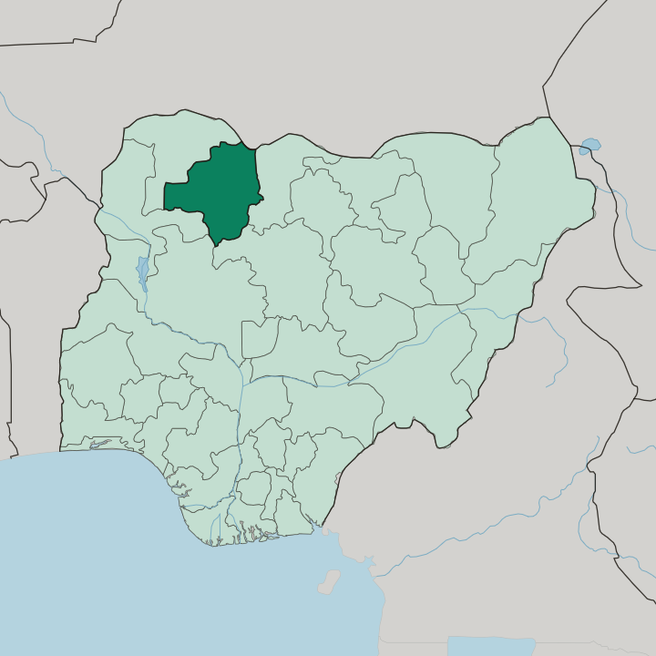 Map showing Zamfara State — In Nigeria