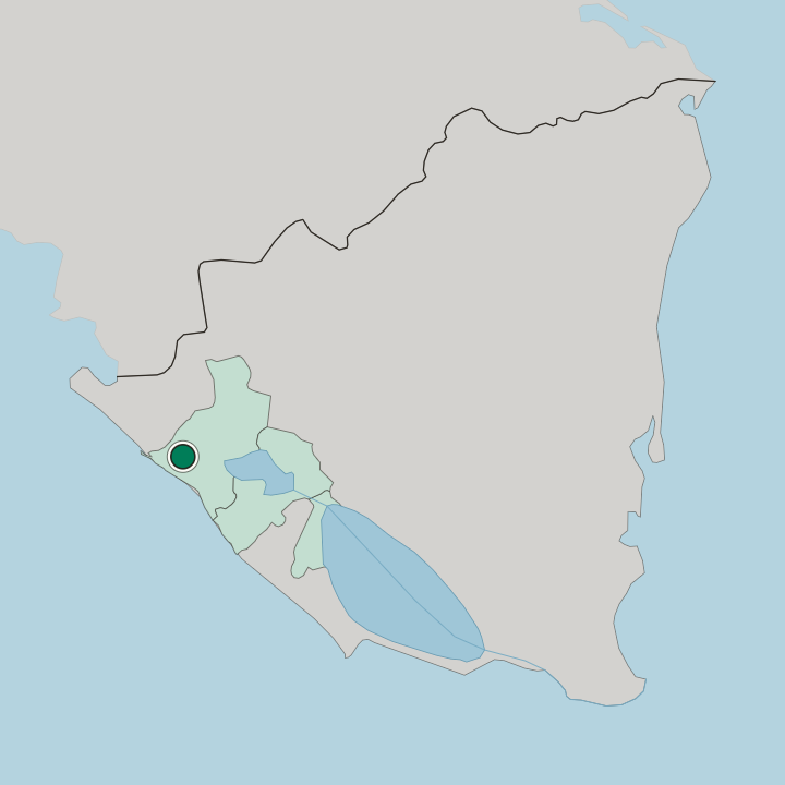 Map showing León — In Nicaragua