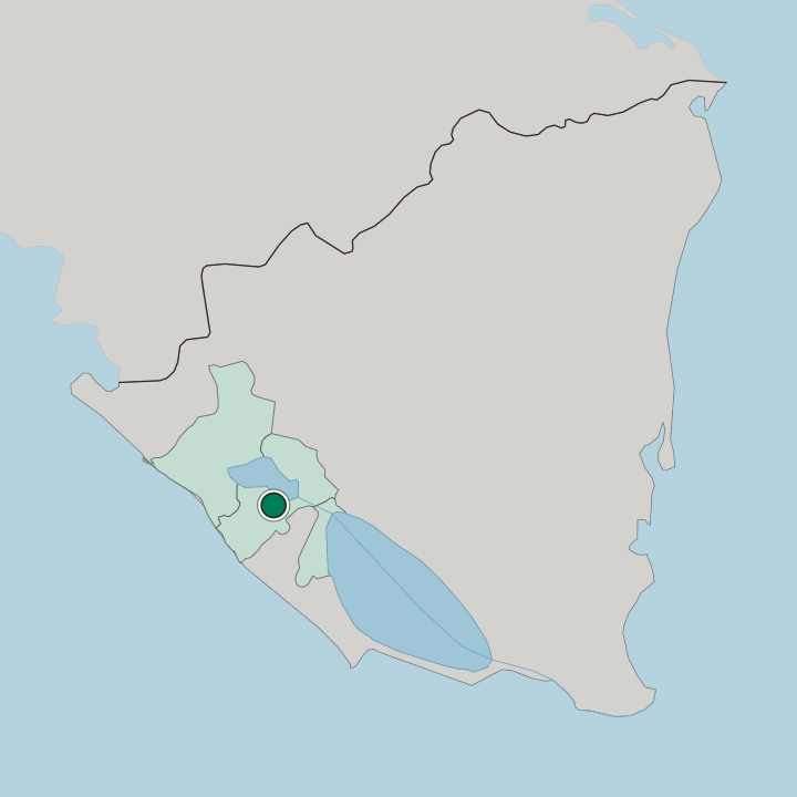 Map showing Managua — In Nicaragua