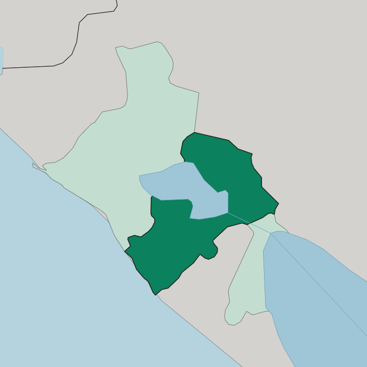 Map showing Departamento de Managua — In Nicaragua