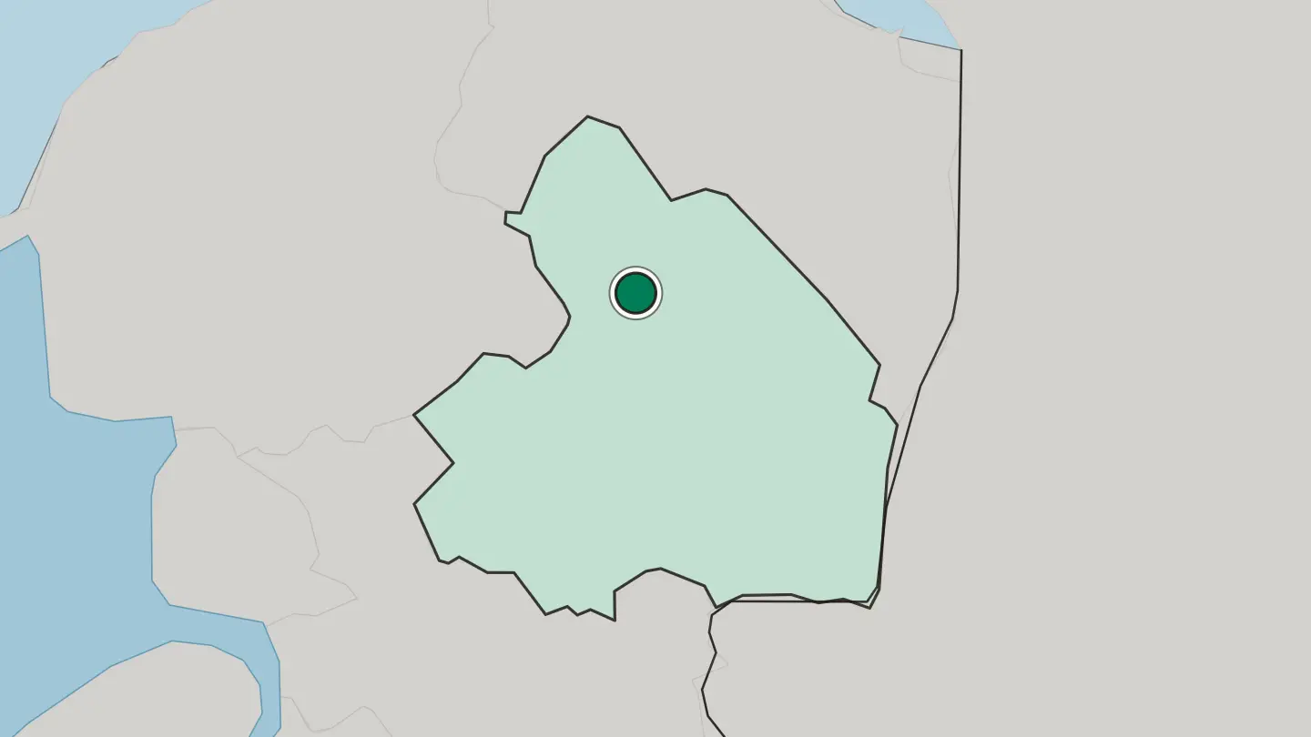 Map of Assen in Netherlands