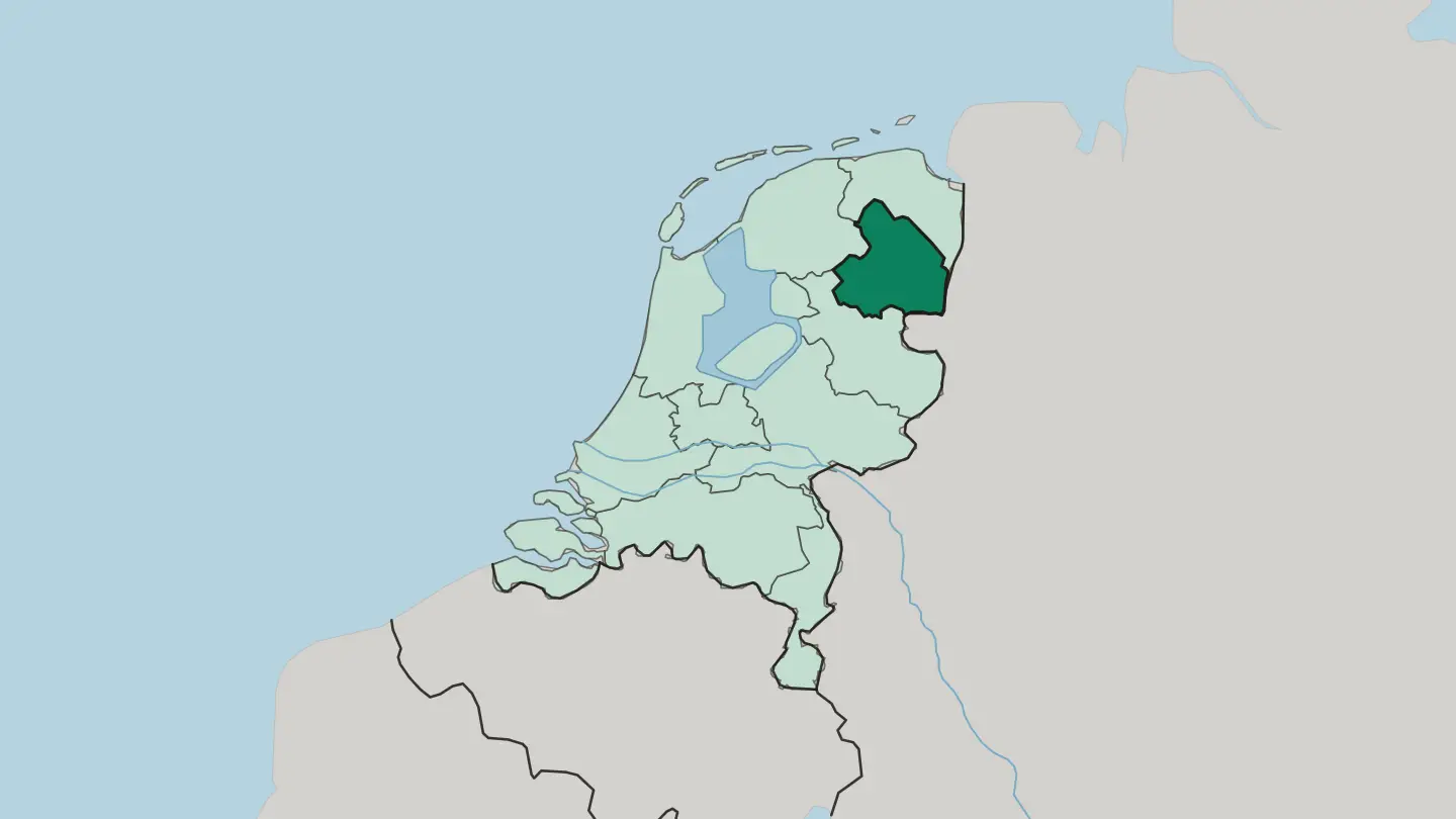 Map of Provincie Drenthe in Netherlands