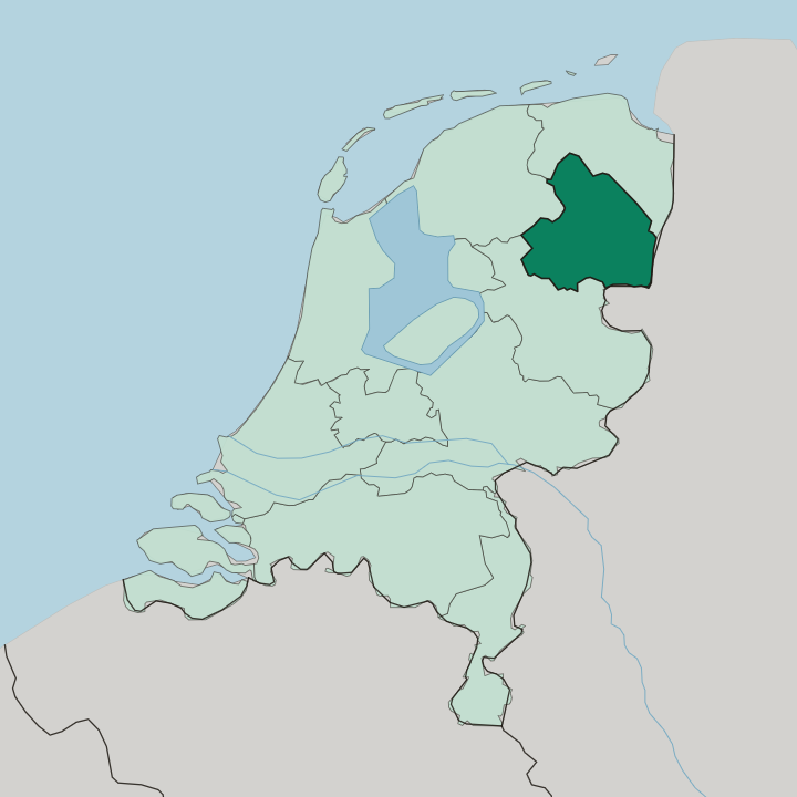 Map showing Provincie Drenthe — In Netherlands