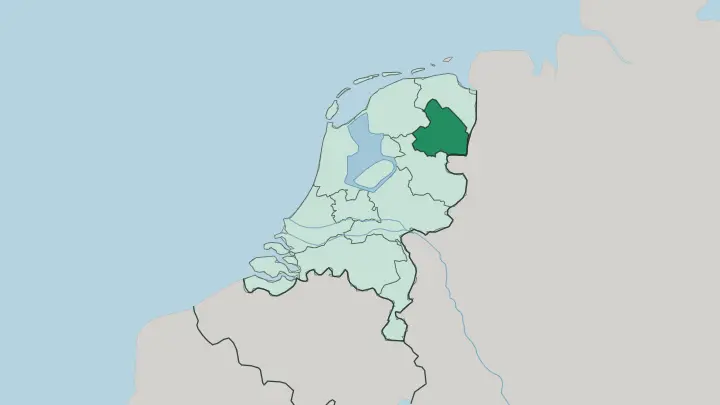 Map of Provincie Drenthe in Netherlands